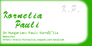 kornelia pauli business card